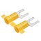 Panduit Fork Terminal, #10 Stud Size, 10 AWG, Vinyl Insulated, Yellow, Crimp Termination Only, 2000 PK PV10-10FB-2K - alternate 1